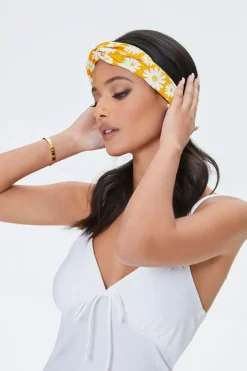 Floral Print Twisted Headwrap
