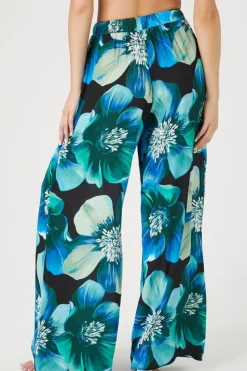 Floral Print Wide-Leg Pants