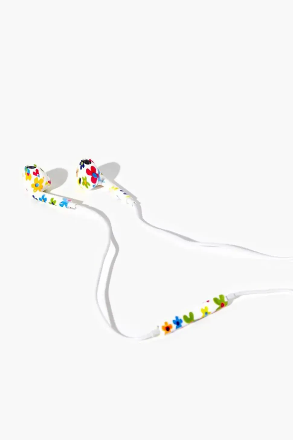 Floral Print Wired Earphones