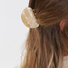 Floral Rhinestone Hair Claw Clip