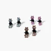 Floral Rhinestone Mini Claw Clip Set
