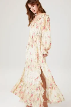 Floral Ruffle Maxi Dress