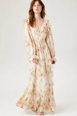 Floral Ruffle Maxi Dress