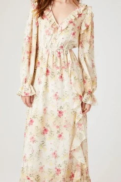 Floral Ruffle Maxi Dress