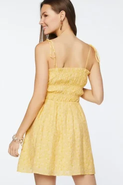 Floral Smocked Tie-Strap Mini Dress