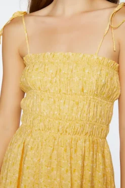 Floral Smocked Tie-Strap Mini Dress