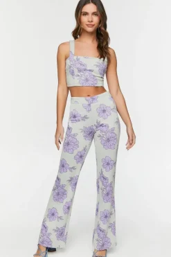 Floral Super-Cropped Tank Top