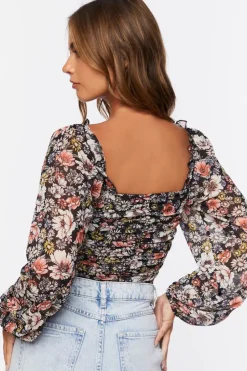 Floral Sweetheart Crop Top
