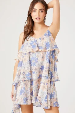 Floral Tiered Flounce Mini Dress