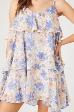 Floral Tiered Flounce Mini Dress