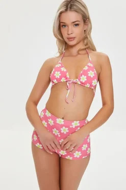Floral Triangle Bikini Top