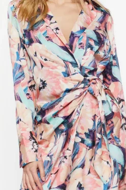 Floral Wrap Mini Dress