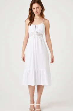Flounce Crisscross Midi Dress