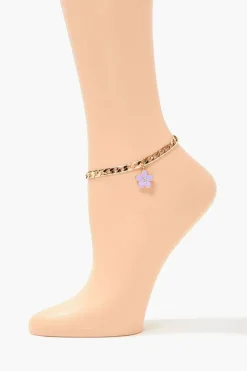 Flower Charm Chain Anklet