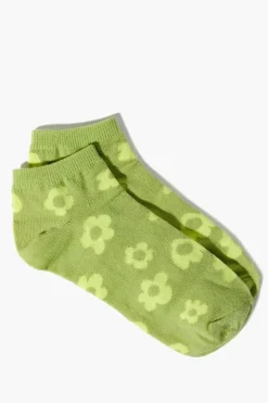 Flower Print Ankle Socks