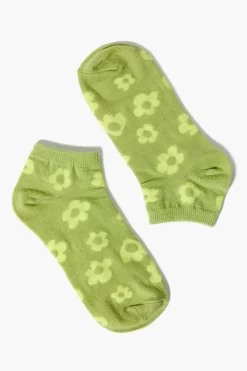 Flower Print Ankle Socks