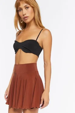 Flowy Lettuce-Edge Mini Skirt