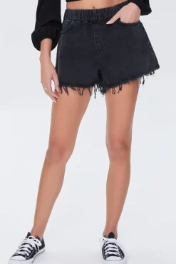 Frayed Denim Shorts