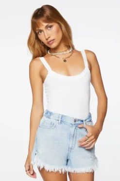 Frayed Denim Shorts