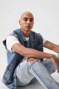 Frayed Denim Vest