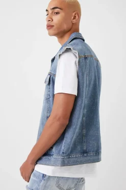 Frayed Denim Vest