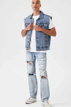 Frayed Denim Vest