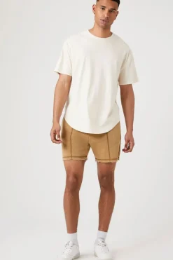 Frayed Drawstring Shorts