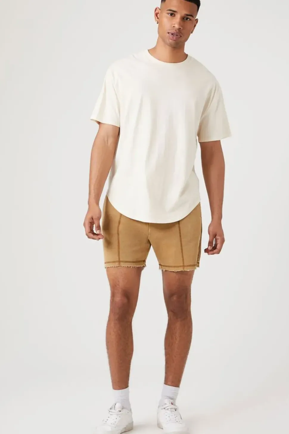 Frayed Drawstring Shorts