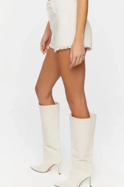 Frayed-Hem High-Rise Shorts