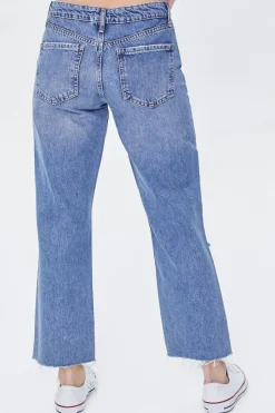 Frayed Mid-Rise Boyfriend Petite Jeans
