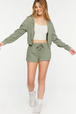 French Terry Drawstring Shorts