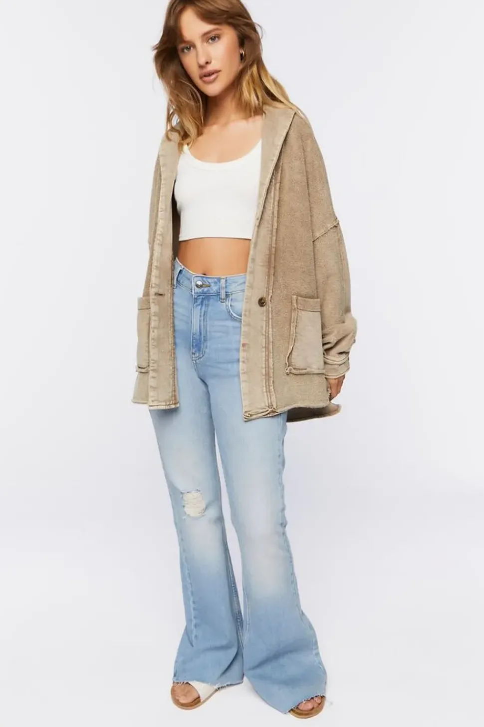 French Terry High-Low Jacket