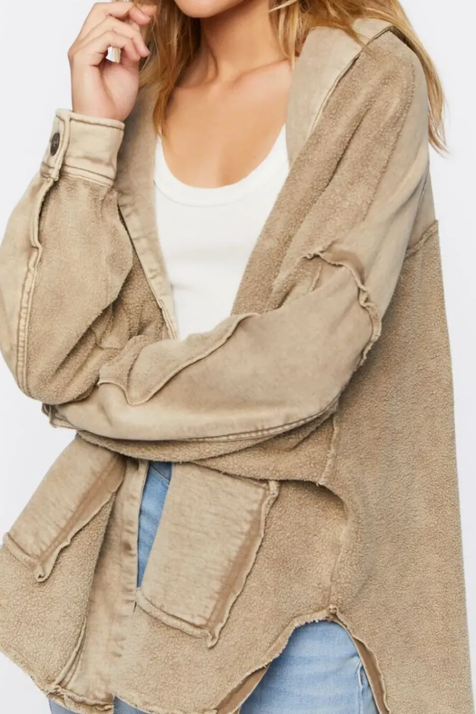 French Terry High-Low Jacket