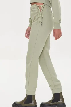 French Terry Lace-Up Joggers