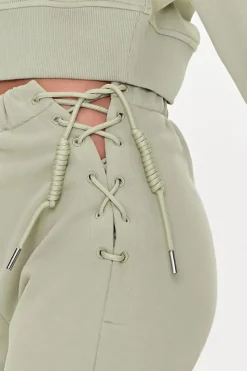 French Terry Lace-Up Joggers