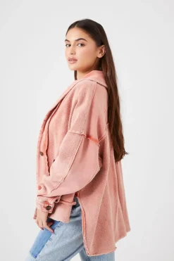 French Terry Reverse High-Low Jacket