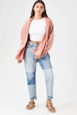 French Terry Reverse High-Low Jacket