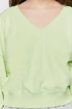 French Terry V-Neck Pullover