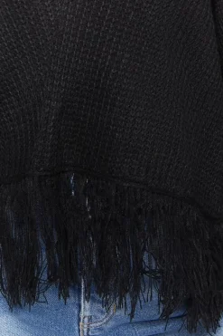 Fringe-Trim Knit Sweater