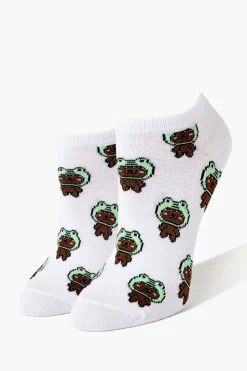 Frog Hat Bear Ankle Socks