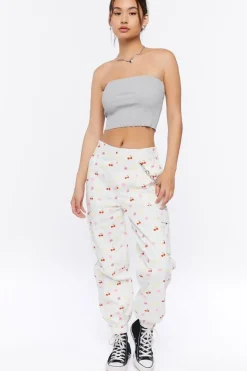 Fruit Print Cargo Joggers