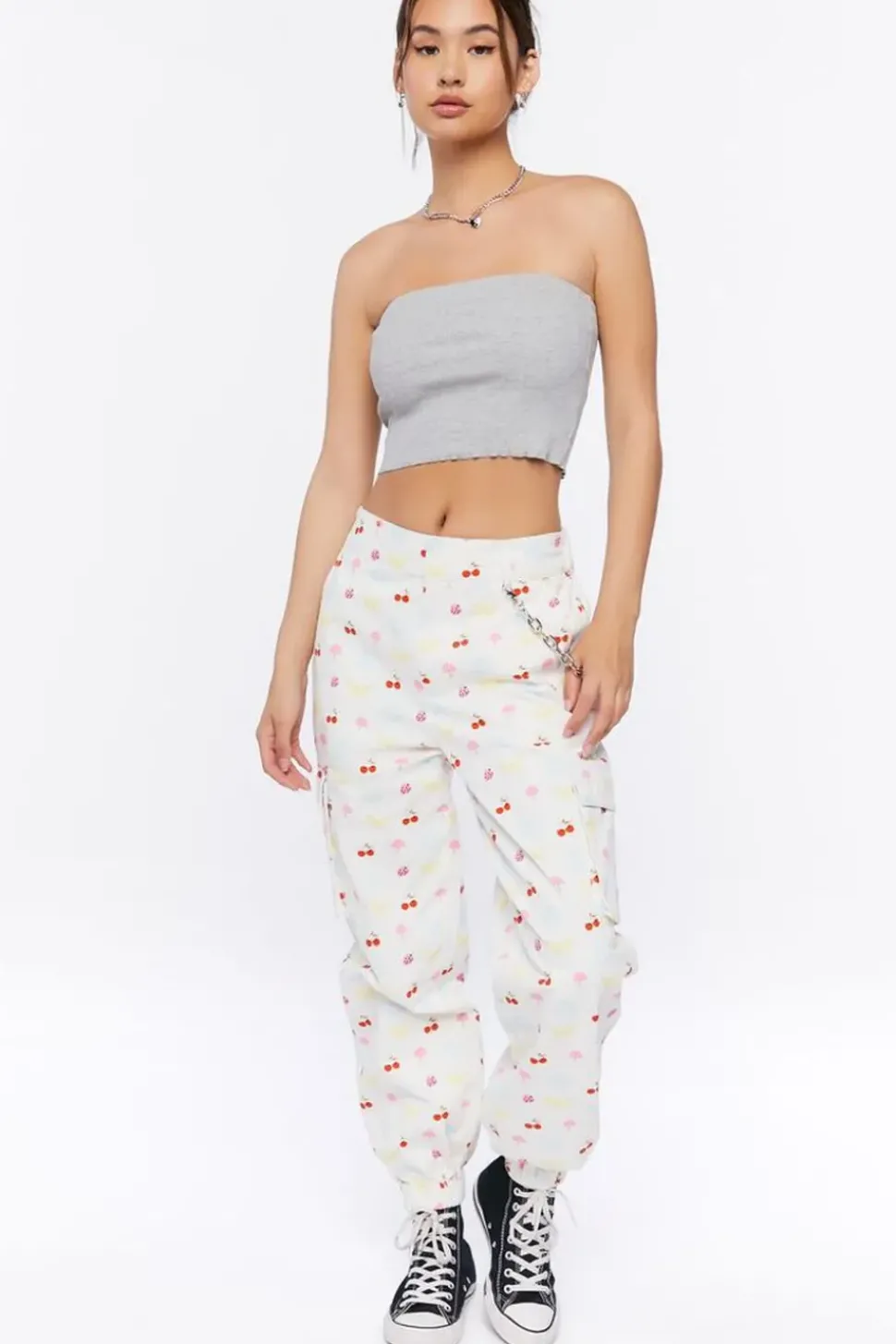 Fruit Print Cargo Joggers