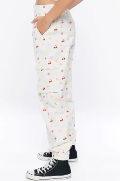 Fruit Print Cargo Joggers