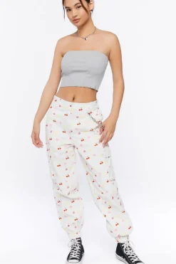 Fruit Print Cargo Joggers