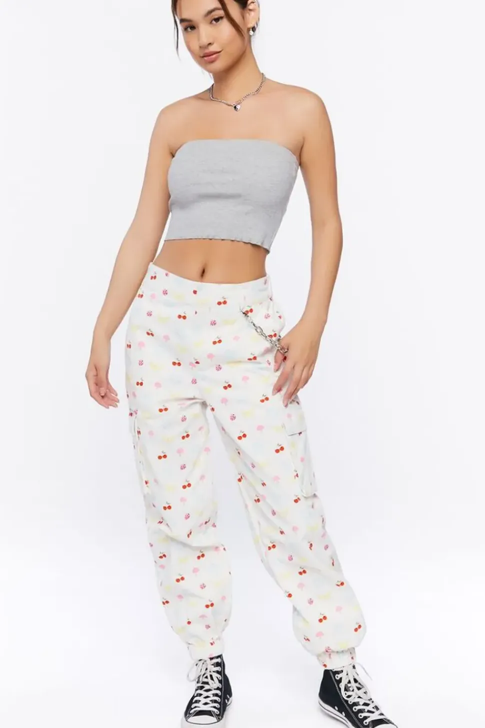 Fruit Print Cargo Joggers