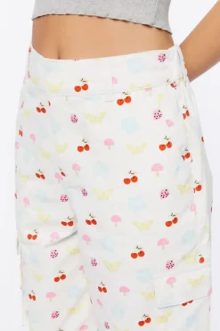 Fruit Print Cargo Joggers