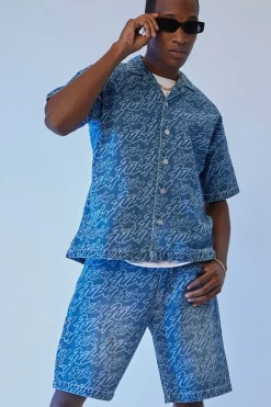 Fubu Print Denim Shorts
