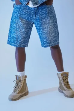 Fubu Print Denim Shorts