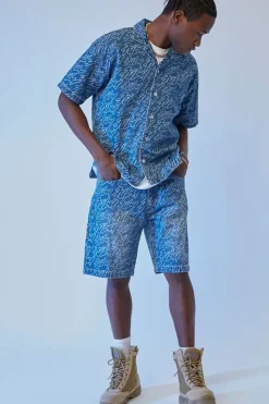 Fubu Print Denim Shorts