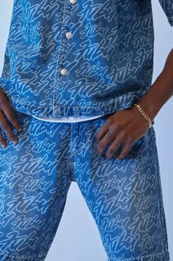 Fubu Print Denim Shorts